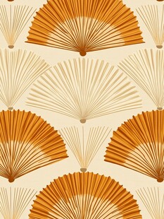 折扇图案 复古雅致装饰元素