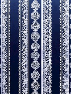 蓝底白色精致花纹图案