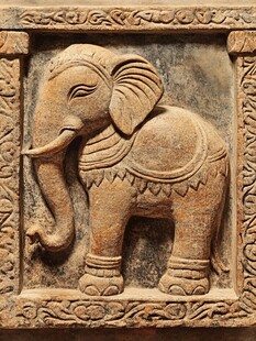 石雕大象浮雕