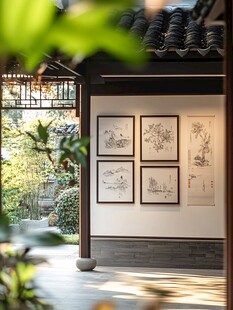 中式庭院一角的雅致景致