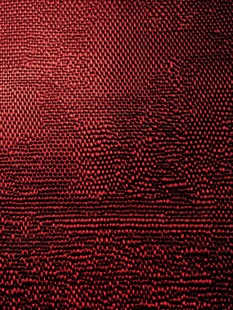 深红色编织纹理面料特写