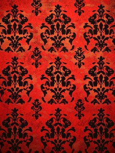 红色复古花纹图案背景