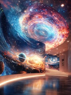 梦幻星空室内全景壁画