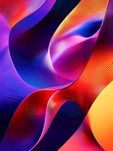 绚丽多彩的抽象流体图案