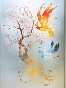 凤凰栖树梦幻艺术画面