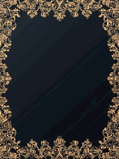黑金奢华花纹边框背景