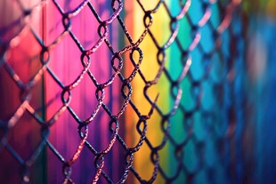 彩色梦幻链条围栏