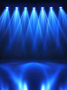 蓝色舞台灯光效果展示