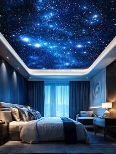 梦幻星空卧室天花板设计