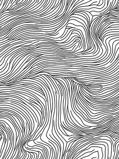 黑白线条波浪抽象图案