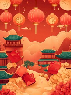 喜庆新春 传统建筑与福运