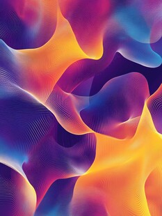 梦幻炫彩流体抽象图案
