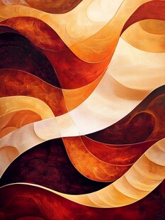 流动炫彩波纹抽象艺术图案