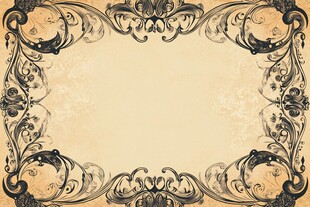 复古花纹边框背景图