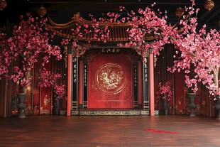 中式浪漫婚礼舞台布置