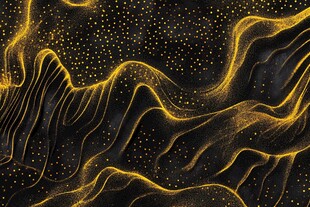 黑金粒子流动抽象艺术背景