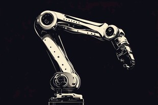 工业机械臂特写