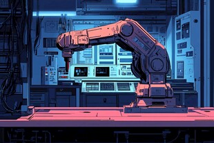 工业机械臂的科技工作场景