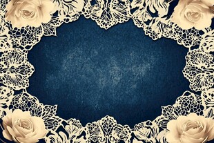 蕾丝玫瑰边框背景图