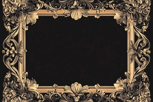 华丽金色复古装饰边框