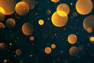 梦幻金色气泡背景图