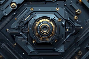 未来科技风机械结构特写