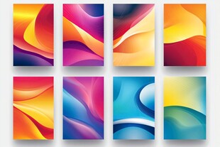多彩流体渐变抽象背景图