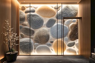 石纹艺术玄关 尽显自然格调