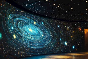 梦幻星空宇宙主题展示墙