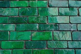 翠绿砖墙纹理 清新质感