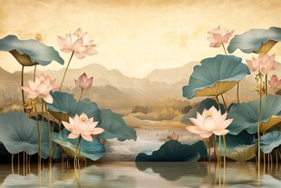 荷塘雅景 水墨中式风情