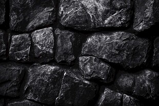 黑色石墙纹理背景图