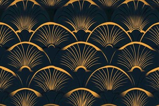 黑金扇形几何图案背景