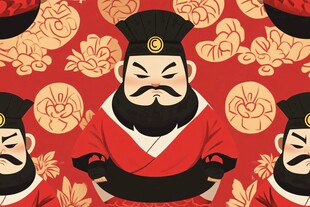 财神形象喜庆图案设计