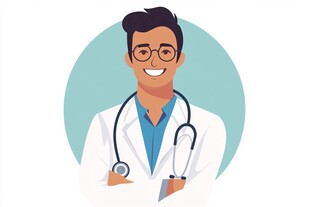 微笑男医生形象