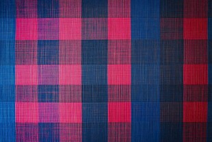 红蓝格纹织物纹理图案