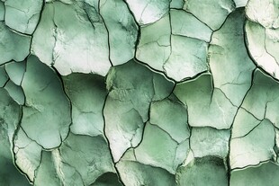 翠绿干裂的土地纹理画面