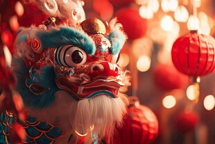 舞狮贺岁 尽显传统喜庆