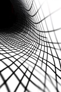 黑白网格隧道抽象视觉图