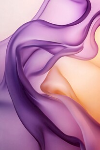 梦幻紫黄交织飘逸绸带