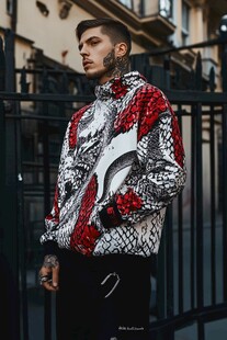 潮酷男士街头个性穿搭风采