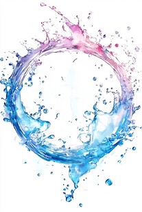彩色水花圆环