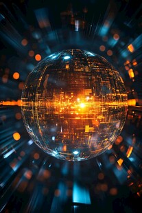 科技感未来地球数字景观