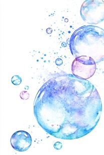 水彩梦幻泡泡背景图