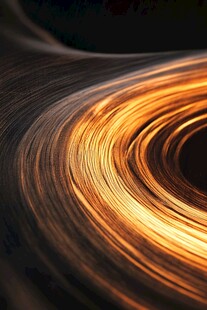 金色光影旋流艺术画面