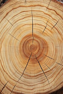 树的年轮纹理特写