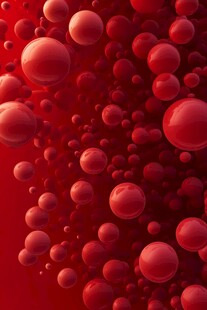 红色球体梦幻背景图