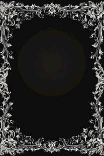 复古黑白花纹边框图案