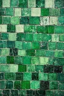 翠绿马赛克瓷砖墙面纹理
