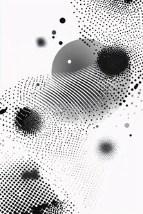 黑白半调抽象艺术背景图